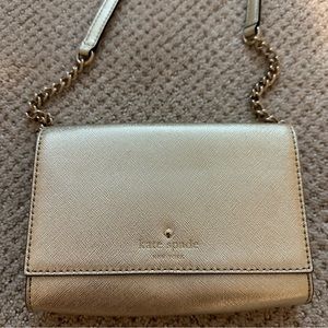 Kate spade gold small crossbody